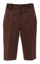 Prada Satin Mid Rise Bermuda Shorts