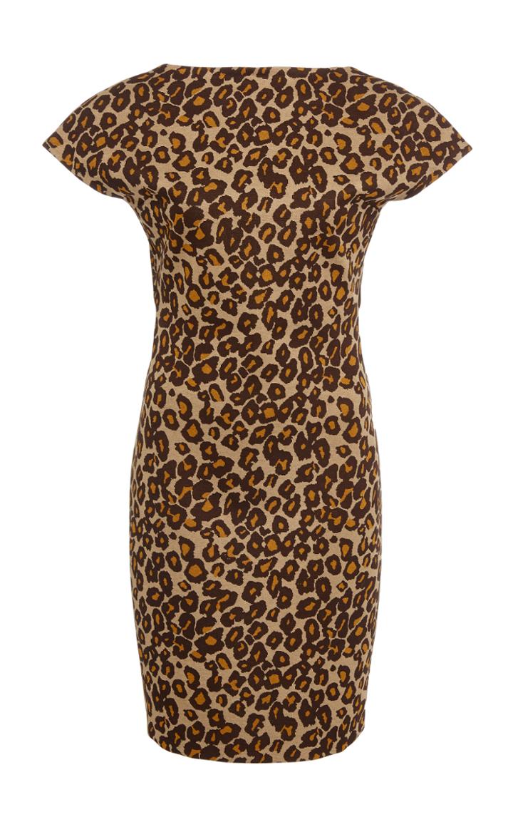 Rosetta Getty Backless Leopard Print Mini Dress