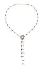 She Bee Rhodium-plated Rainbow Sapphire Necklace