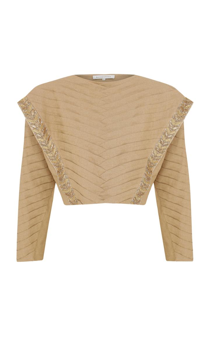 Raisa Vanessa Strass Embellished Camel Sweater