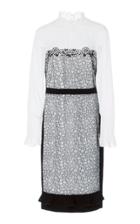 Amelia Toro Lace And Wool Crepe Dress