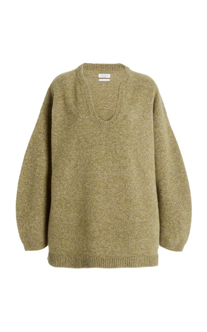 Moda Operandi Deveaux Tessa Oversized Mlange Wool Tunic Sweater