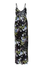 Les Rveries Exclusive Floral-print Velvet Maxi Dress