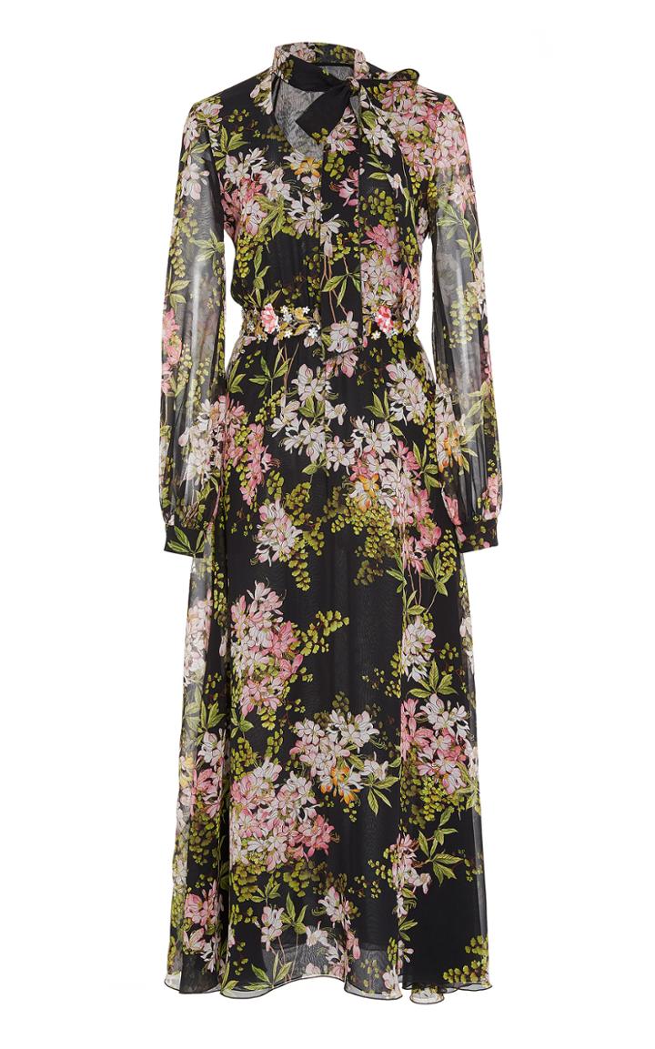 Giambattista Valli Floral-print Chiffon Dress