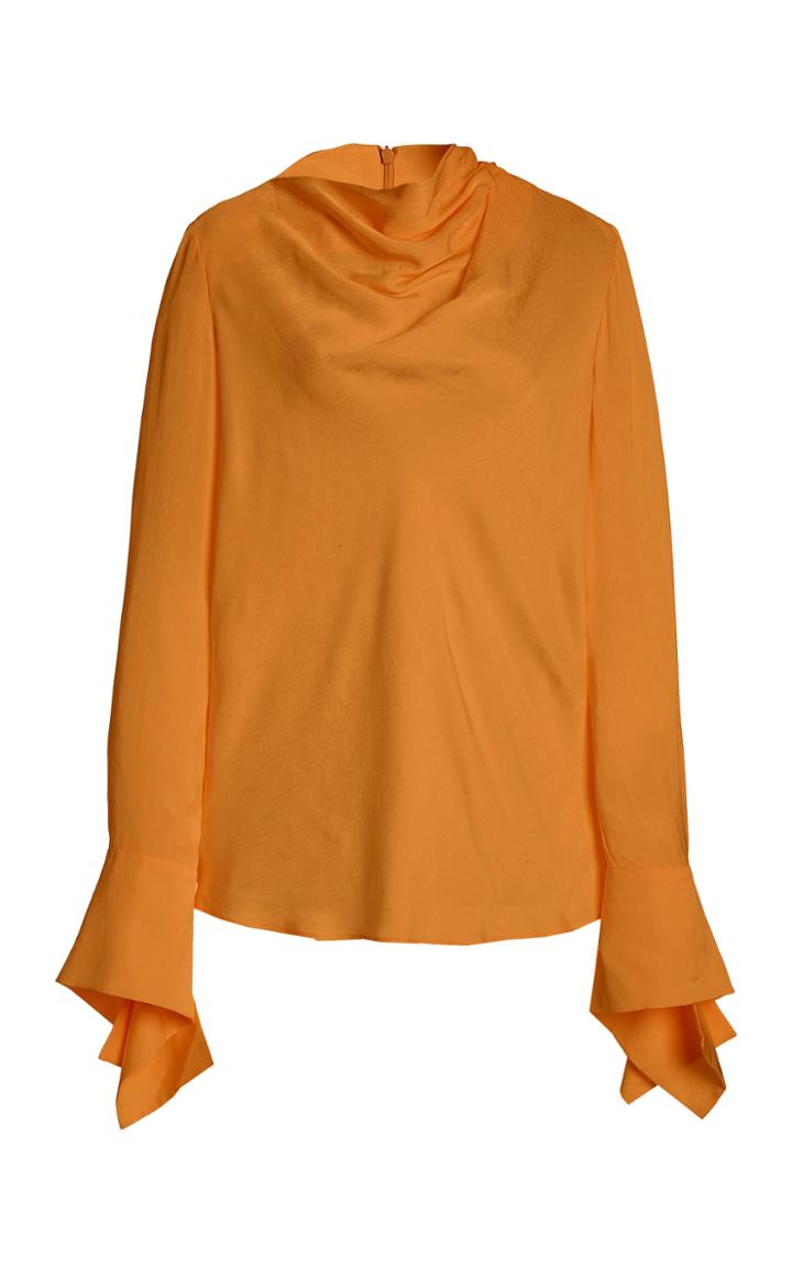Moda Operandi Acler Hernshaw Draped Georgette Top