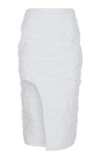 Moda Operandi Zeynep Aray Ruched Cotton-blend Midi Skirt
