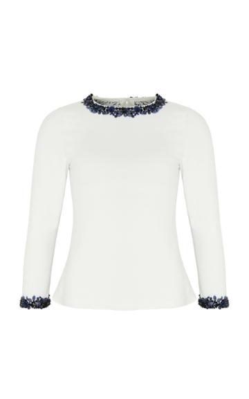Razan Alazzouni Embellished Silk Top