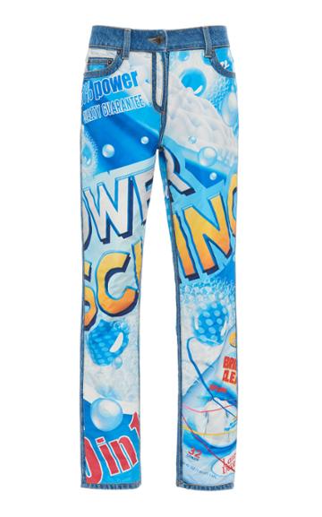 Moschino Printed Nylon Jeans