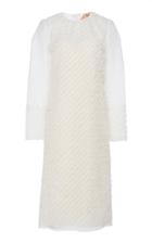 N 21 N&deg;21 Alex Boucl Bias-stripe Sheer Dress