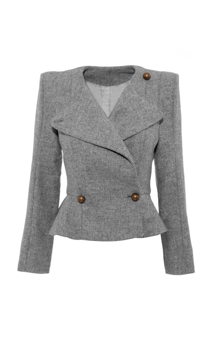 Anna Mason Sharp Short Tweed Jacket