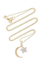 Sydney Evan Yellow Gold Moon & White Gold Star Charm