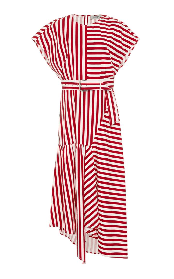 Rachel Comey Steady Belted Asymmetric Cotton Dress
