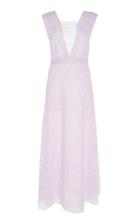 Adam Lippes Chantillay Lace V-neck Gown