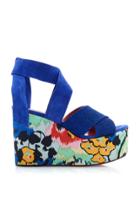 Moda Operandi Missoni Floral-print Suede-canvas Wedges Size: 36