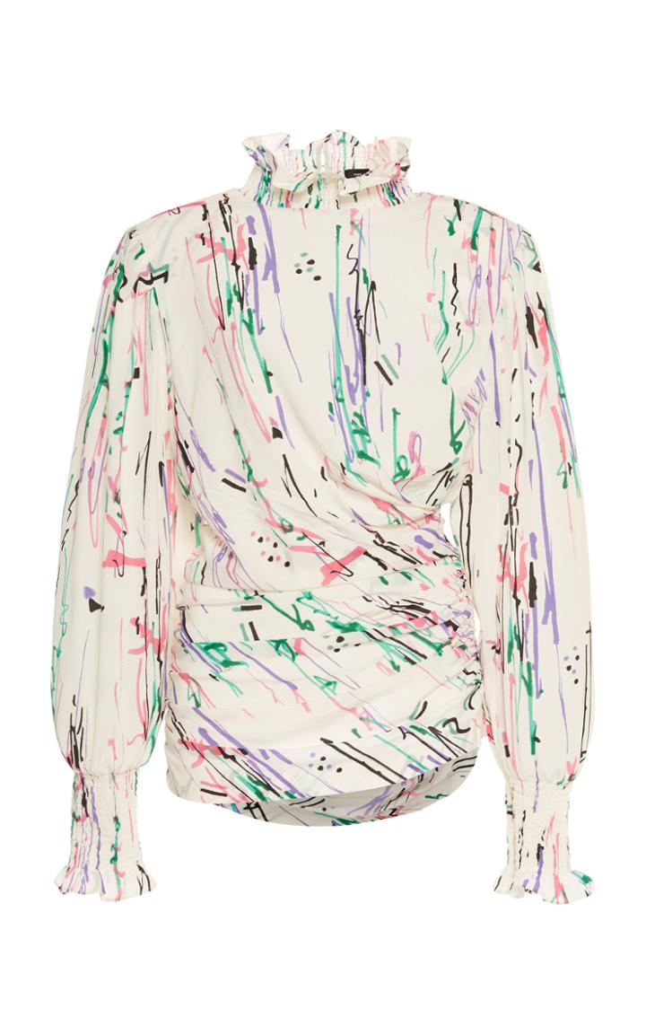 Isabel Marant Fantine Printed Silk-blend Blouse