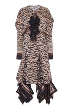 Roberto Cavalli Silk Tiger Print Midi Dress