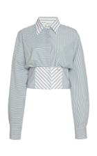 Off-white C/o Virgil Abloh Striped Cotton-poplin Corset Shirt