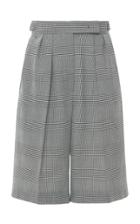 Moda Operandi Max Mara Limone Prince Of Wales Checked Cotton Shorts Size: 0