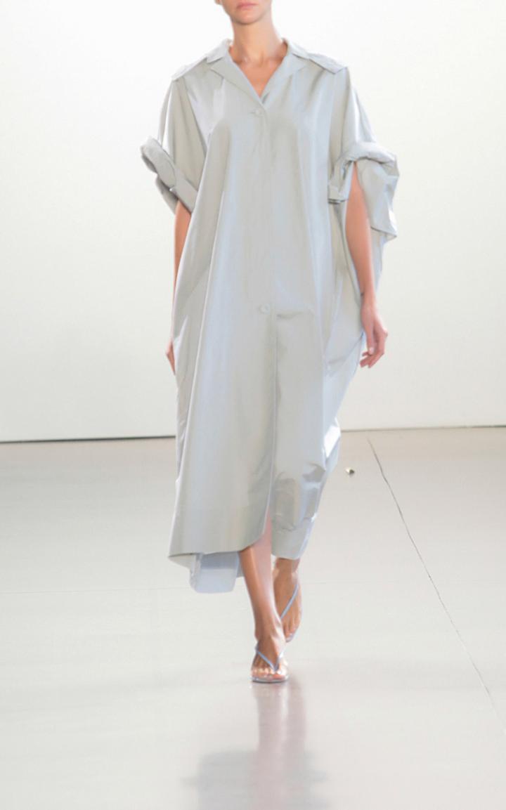 Bevza Oversized Cotton Shirt-dress