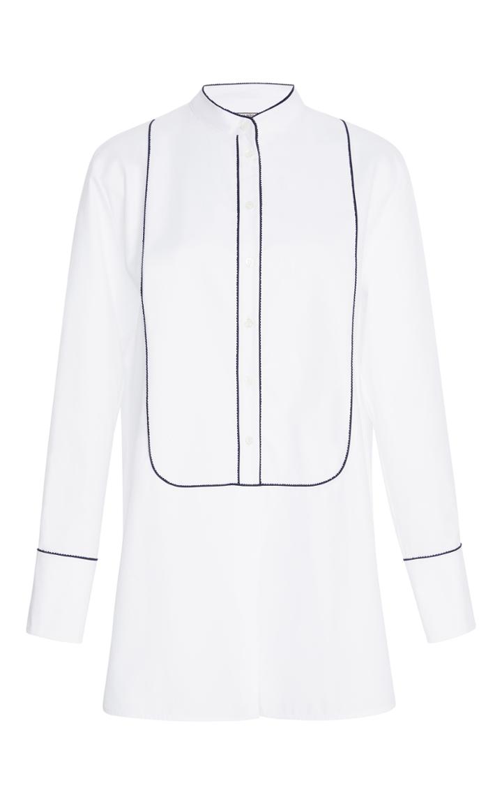 Maison Pre Collarless Tuxedo Shirt