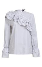 Baum Und Pferdgarten Moya Ruffle Detail Cotton-blend Top