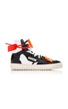 Off-white C/o Virgil Abloh Appliqud Paneled Textured-leather Sneakers