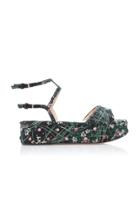 Moda Operandi Giambattista Valli Floral Jacquard Platform Sandals