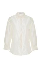 Carolina Herrera Classic Taffeta Silk Shirt