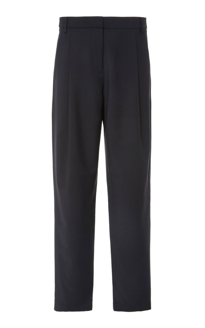 Tibi Tropical Wool Beatle Pant With Waistband Detail