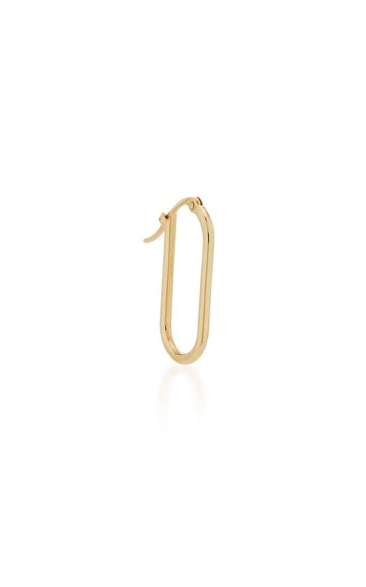 Foundrae Single Small Fob Hoop Earring