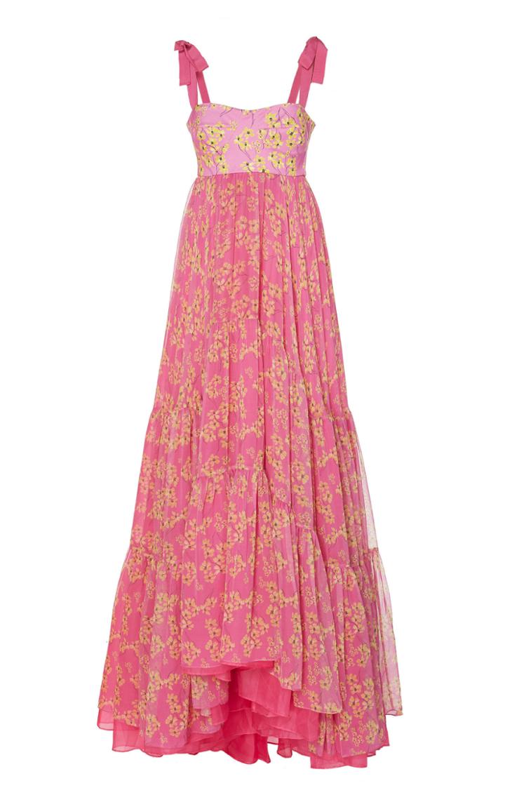 Silvia Tcherassi Dancing Printed Silk Blend Dress