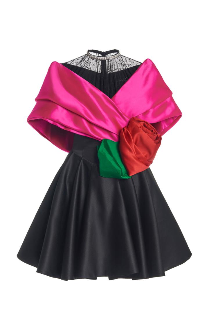 Moda Operandi Richard Quinn Rose Taffeta Mini Dress