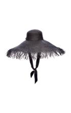 Sensi Studio Frayed Straw Hat Size: S