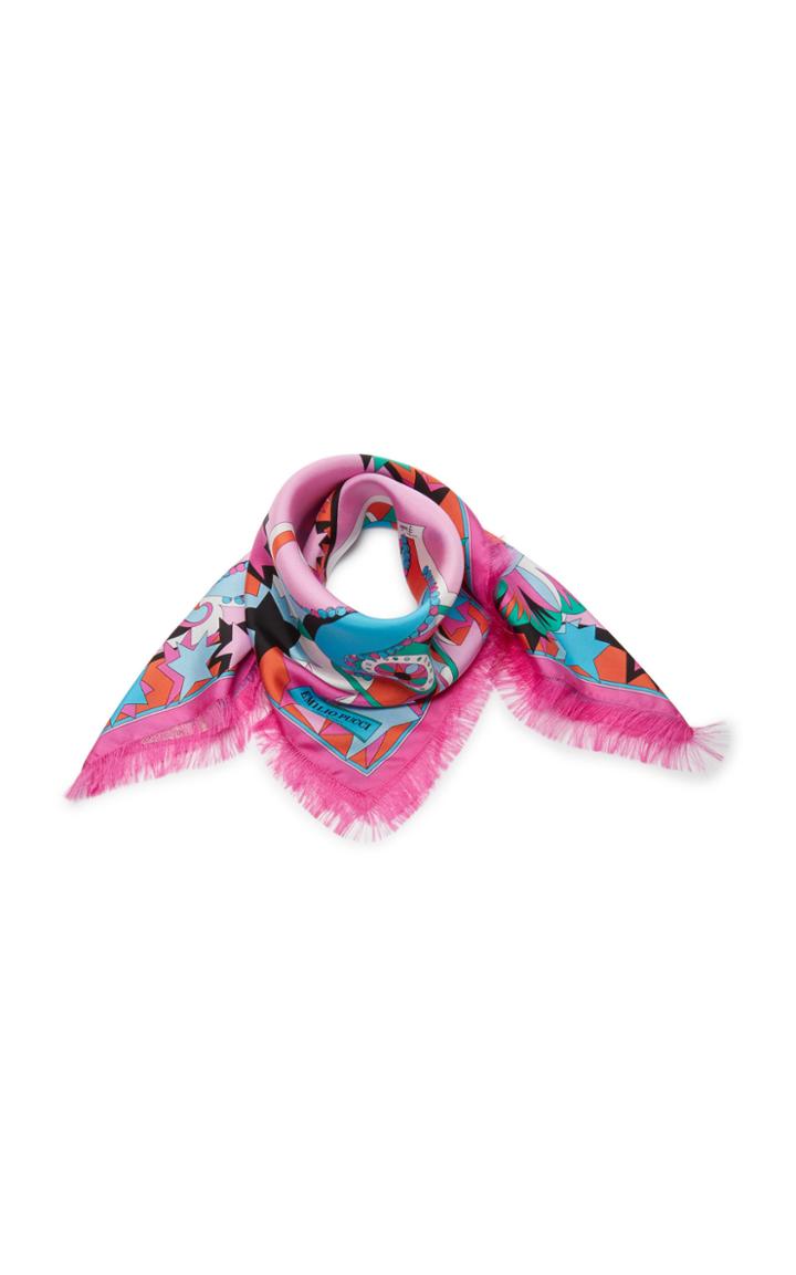 Emilio Pucci Logo Printed Silk Scarf