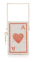 Moda Operandi Rosantica Poker Ace Of Hearts Crystal Top Handle Bag