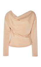 Moda Operandi Sandra Mansour Iris Sech Draped Crepe De Chine Blouse Size: 36