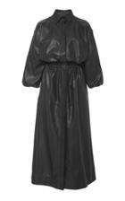 Moda Operandi Gabriela Hearst Ares Leather Button-down Maxi Dress Size: 40