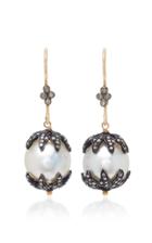 Sanjay Kasliwal 14k Gold Silver Diamond And Pearl Earrings