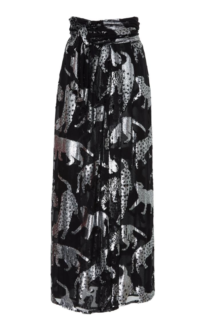 Carolina Herrera Silk Printed Maxi Skirt