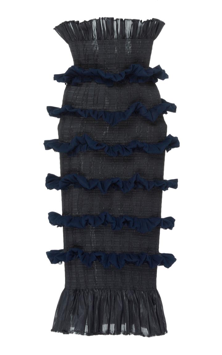 Emilio De La Morena Coralie Silk Pencil Skirt