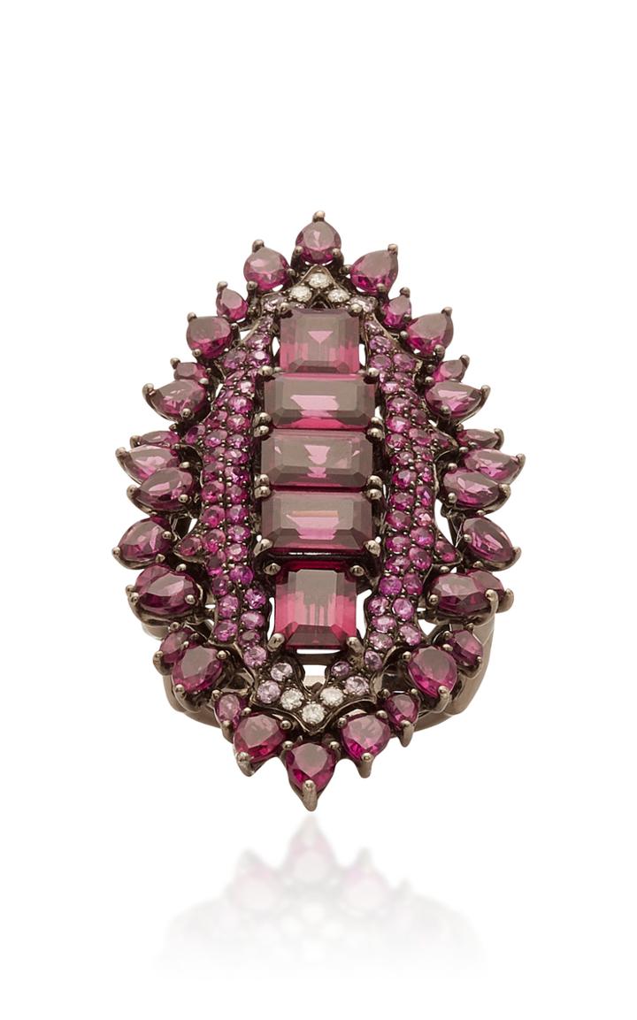 Wendy Yue Rhodolite Garnet Ring Size: 6.75