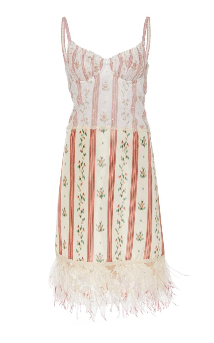 Brock Collection Olyvia Feathered Cotton Dress
