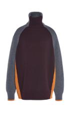 Victoria Victoria Beckham Color-blocked Wool-blend Sweater