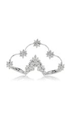 Yeprem 18k White Gold Floral Diamond Ring