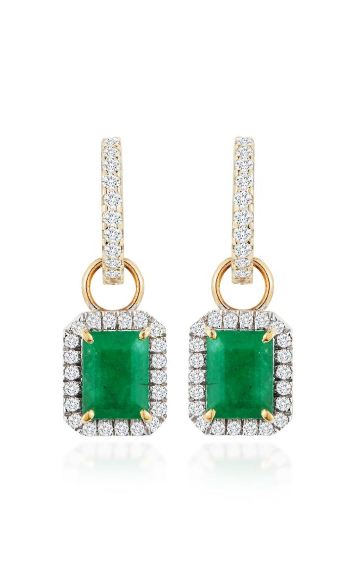 Mateo X Muzo 14k Gold Emerald And Diamond Earrings