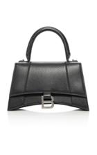Balenciaga Hourglass Embellished Textured-leather Top Handle Bag