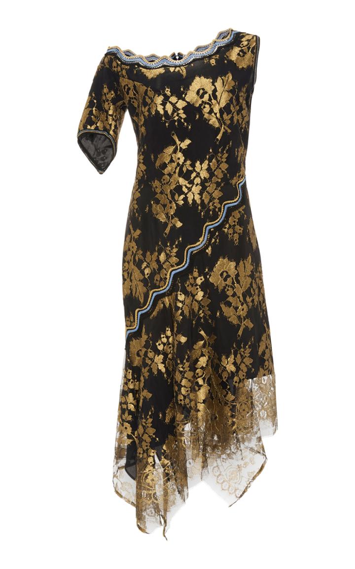 Peter Pilotto Silk-blend Lace Asymmetric Dress