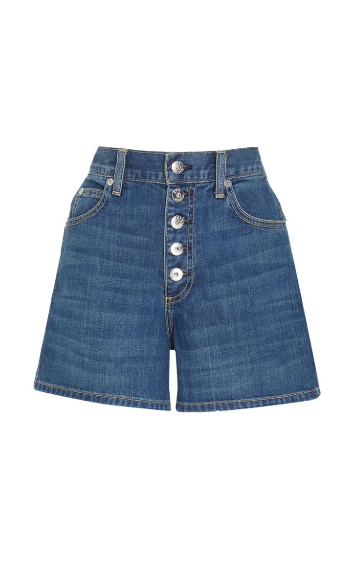 Eve Denim Leo High-rise Denim Shorts
