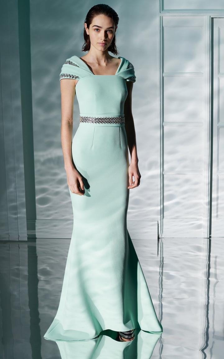 Moda Operandi Safiyaa Abigail Crystal-embellished Heavy Crepe Gown