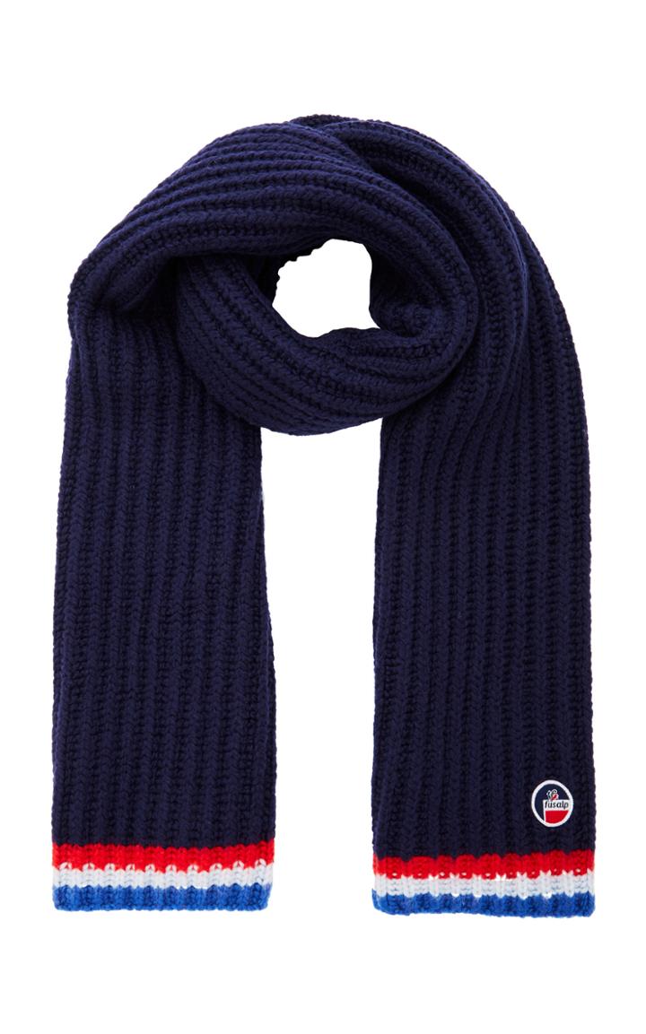 Fusalp Griaz Ribbed Striped Wool Scarf